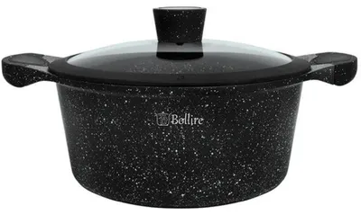 Produktbild von BOLLIRE BR-1103 Milano Kochtopf inkl. Deckel, Gusseisen/Gussaluminium, 24 cm Durchmesser, Induktionsherd-geeignet, Antihaftbeschichtung