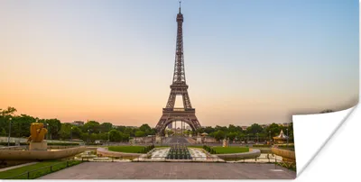 Produktbild von MuchoWow® Poster Paris - Eiffelturm - Sonnenaufgang 40x20 cm - Poster für die Wand - Poster Schlafzimmer