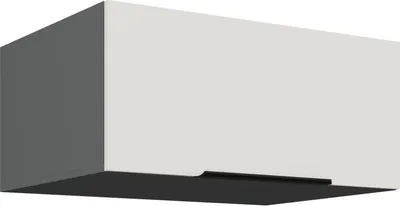 Produktbild von LUNARA Tiefhaubenunterschrank – Breite 80 cm, Weiß/Anthrazit