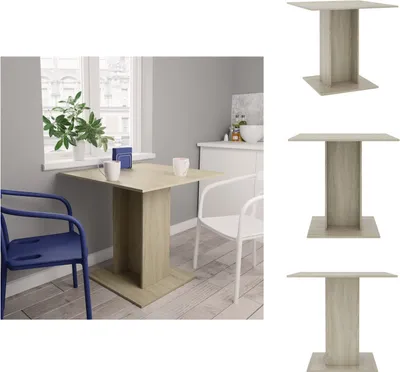 Zdjęcie produktu dla vidaXL Stół do jadalni dąb sonoma 80x80x75 cm materiał drewnopochodny - Stoły do jadalni