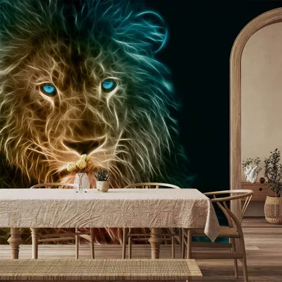 Produktbild von Vlies Fototapete - Abstract lion 350x245 cm Tiere g-A-0090-a-b