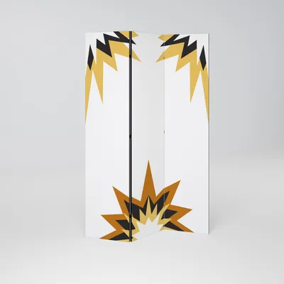 Produktbild von SpaceRebels Paravent Raumteiler - 3-teilig Raumtrenner, Druck 2-Seite - Raumtrenner - Trennwand Wohnung - Room Divider - Spanische Wand Deko Modern Sichtschutz