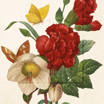 Obrázok produktu pre Papírový ubrousek Red Flowers
