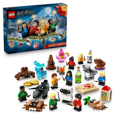 Produktbild von LEGO Harry Potter Adventskalender 2025 - Weihnachten Spielzeug mit 24 Überraschungen - 8 Minifiguren in festlichen Pullovern & 6 Figuren - Geschenk für Mädchen und Jungen ab 7 Jahren - 76456