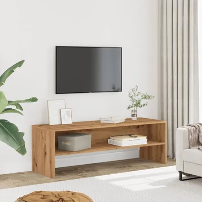 Image de Maison Exclusive - Meuble TV brun chêne artisanal 120x40x40 cm Matériau dérivé du bois