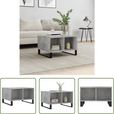 Produktbild von The Living Store Couchtisch Betongrau 60x50x36,5 cm Holzwerkstoff