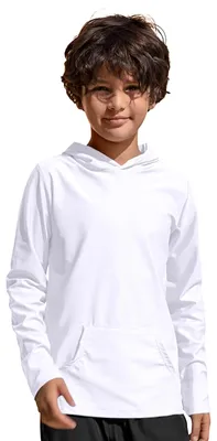 Productafbeelding van TIZAX Kinder UV-shirt, lange mouwen, jongens, badshirt, zwemshirt met capuchon, sneldrogend