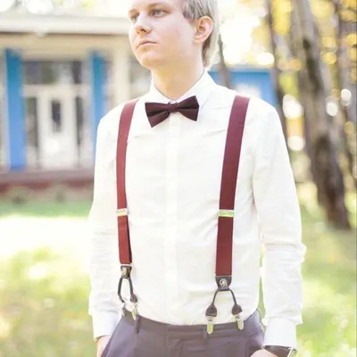 Elegante Hosenträger und Fliegen für Herren und Damen - Y-Form, elastisch, 25 mm breit