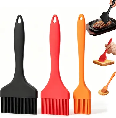 Imagen del producto de Juego de 3 espátulas de silicona, 21 cm, resistentes al calor, para cocinar y hornear