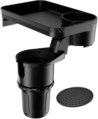 Image de Porte-gobelets multifonctionnels pour voiture - Socle réglable - Pour deux places - Rotation à 360 degrés - Idéal pour une utilisation en voiture - Pratique pour les déplacements