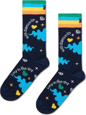 Image de Happy Socks The Beatles Lucy In The Sky Chaussettes courtes Bleu EU 41-46 Hommes, Femmes Bleu EU 41-46