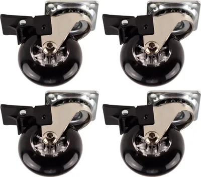 Produktbild von Möbelrollen 50Mm FEINZ Drehbar Mit Bremse Hohe Stabilität Ideal Für Möbel 4X