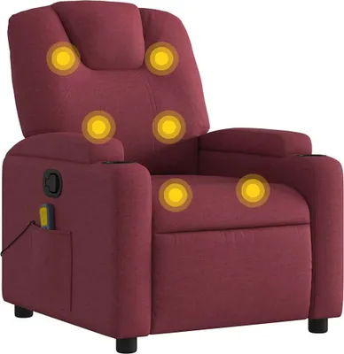 Produktbild von vidaXL Massagesessel Weinrot Stoff
