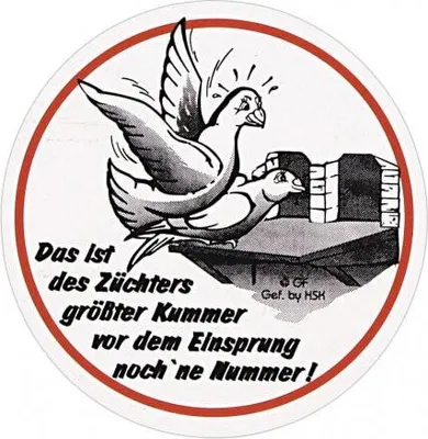Produktbild von Auto-Aufkleber - Tauben Züchter....- Gr. ca. 6cm - TB758/3