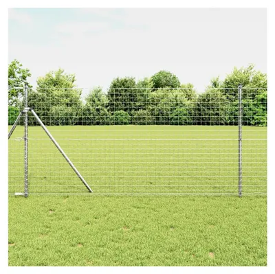 Produktbild von Zaunpfosten 2 Stück Silber 160 cm Galvanisierter Stahl, Gartenzaunpfähle für Drahtzäune, Gemüsebeete, Hühnergehege, Weidegrundstück