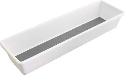 Produktbild von Besteckkasten ein Fach 330x90x52mm weiß/grau Campingkorb Besteckkorb