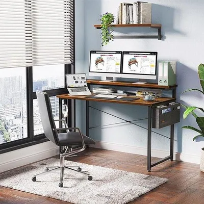Image de Table de gaming pour atelier à domicile, poste de travail informatique, bureau : 120 cm (L) x 50 cm (l) x 84 cm (H)