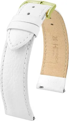 Produktbild von Hirsch Uhrenarmband Kansas M weiß 14 mm