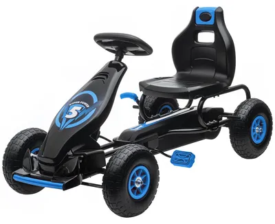 Obrázok produktu pre HOMCOM Gokart, detské vozidlo s pedálmi, šliapacie autíčko, na vonkajšie použitie, zelená + čierna