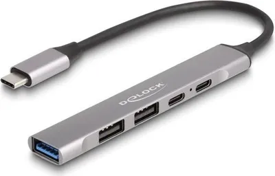 Zdjęcie produktu dla DeLOCK 64298, Przewodowa, USB 3.2 Gen 2 (3.1 Gen 2) Type-C, 95 W, Szary, 10 Gbit/s, Metal