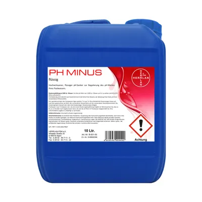 Produktbild von PH MINUS 10 Liter / 11 kg flüssiger pH-Senker für Pool & Schwimmbad HERRLAN-Qualität