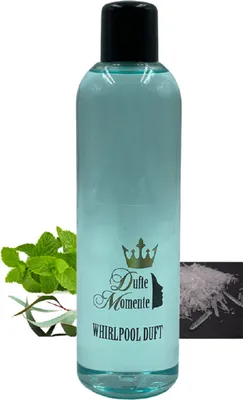 Produktbild von Dufte Momente | Whirlpool Duft 260ml | Eisminze (Eukalyptus, Menthol, Minze) | mit naturreinen und natürlichen ätherischen Ölen | kein Schaum | vegan