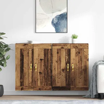 Productafbeelding van vidaXL Wandkast, 2 stuks, gerecycled hout, 69,5 x 34 x 90 cm