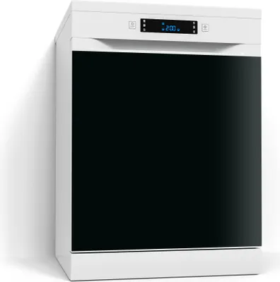 Produktbild von DEQORI Magnetmatte Spülmaschine beschreibbar 60x60 cm 'Schwarz' Magnetfolie Deko-Folie