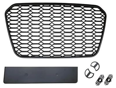 Produktbild von Wabengrill ohne Emblem schwarz matt für Audi A6 C7 4G 2015–2018