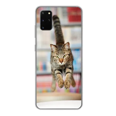 Produktbild von MuchoWow® Handyhülle Schutzhülle Hülle für Samsung Galaxy S20 Plus Katze - Frühling - Stuhl Silikon Softcase Handy Hülle - Hartschale