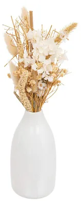 Produktbild von Getrocknete Blumen in einer weißen Vase, 25 cm