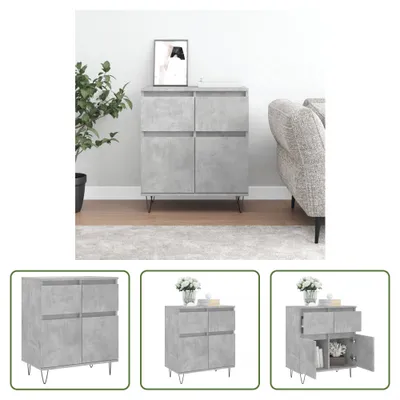 Produktbild von The Living Store Sideboard Betongrau 60x35x70 cm Holzwerkstoff