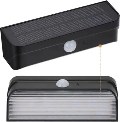Produktbild von Solarleuchten im Freien mit Bewegungssensor LED Spotlight IP65, 1200 mAh, ideale Terrasse, Balkon, Garage, Hof, Straße