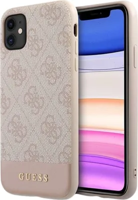 Obrázek produktu pro Guess Guhcn61G4Glpi Iphone 11 / Xr 6,1" Růžové/Růžové Pevné Pouzdro 4G Stripe Collection