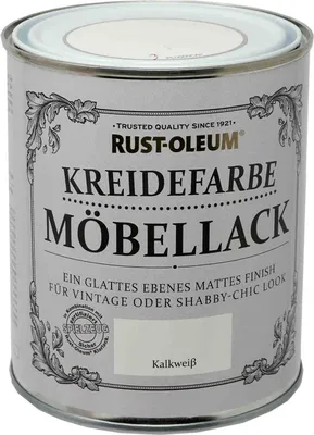 Produktbild von Rust Oleum Shabby Kreidefarbe Möbellack Kalkweiss mattes Finish 750ml