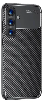 Produktbild von Handy Hülle für Samsung Galaxy S25 Carbon Look Cover Case Schutzhülle Farbe: Schwarz