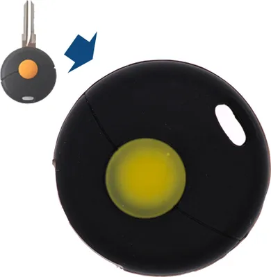 Produktbild von Auto Schlüssel Silikon Schutz Hülle Schwarz kompatibel mit Smart 450 1 Tasten Funk Fernbedienung
