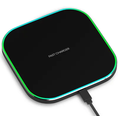 Productafbeelding van Strex Draadloze Oplader 15W - Inclusief Kabel - QI Snellader - Wireless Charger - Fast Charger - LED Indicatie - Zwart