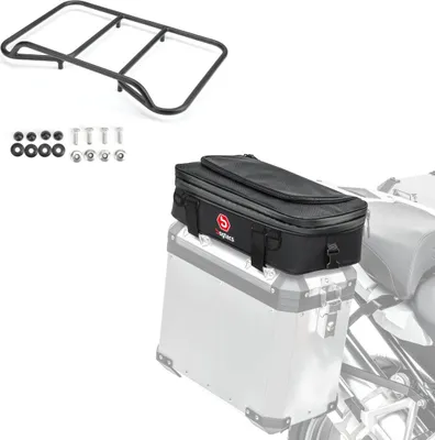 Immagine prodotto di Set: Borsa aggiuntiva adatta alla valigia BMW in alluminio # BF2 + portapacchi