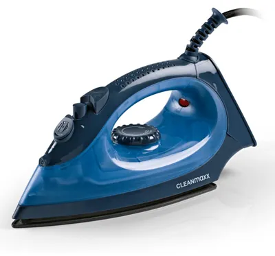 Immagine prodotto di Ferro da stiro a vapore CLEANMAXX | 2200 Watt | Stiratura a secco e a vapore | Rivestimento in ceramica, getto di vapore turbo | Blu