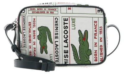 Image de LACOSTE sac à épaule bandoulière Crossover Bag Multiple Label Sinople multicolore