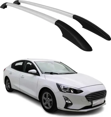 Image de Barres de toit longitudinales pour Ford Focus 2018-2021 en Alu gris