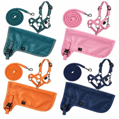 Produktbild von Hobby Horse Set - Summer - Halfter, Strick und Fliegendecke Farbe - Pink