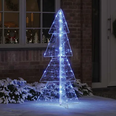 Image de vidaXL Sapin de Noël avec 160 LED Bleu 150 cm Acrylique
