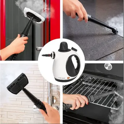 Produktbild von 350 ml Universaler Tragbarer Dampfreiniger, Chemikalienfreier  Handdampfreiniger Set, Netzbetriebener Dampfreiniger - STEAMLA