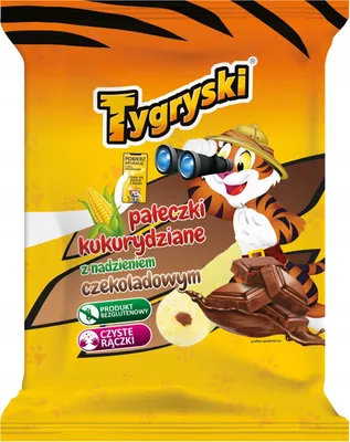 Obrázok produktu pre Tygryski kukuricové tyčinky s príchuťou čokolády pre deti, 60 g