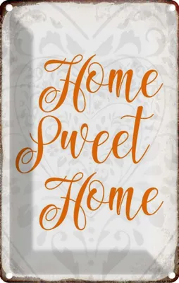Produktbild von vianmo Blechschild 18x12 cm Home sweet Herz Geschenk