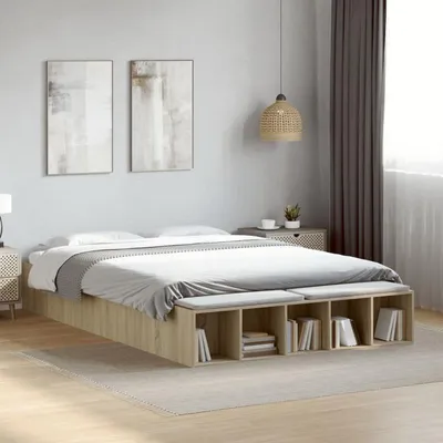 Obrázok produktu pre Rám postele pre dvojlôžko, borovicové drevo Sonoma – 140x200 cm – s úložným priestorom