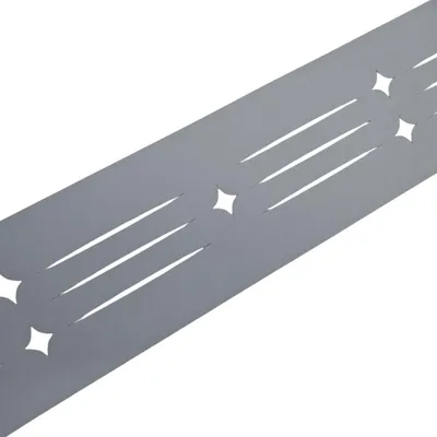 Produktbild von zaun|zu PREMIUM Nachbildung Starline: Zaunstreifen mit Lasermuster für Doppelstabzaun Fenstergrau 2,55m
