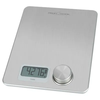 Obrázok produktu pre ProfiCook PC-KW 1263, Elektronická kuchynská váha, 5 kg, 1 g, Nerezová oceľ, Na pracovnú dosku, Obdĺžnik